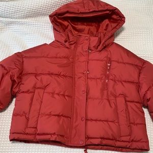 Cropped puff jacket